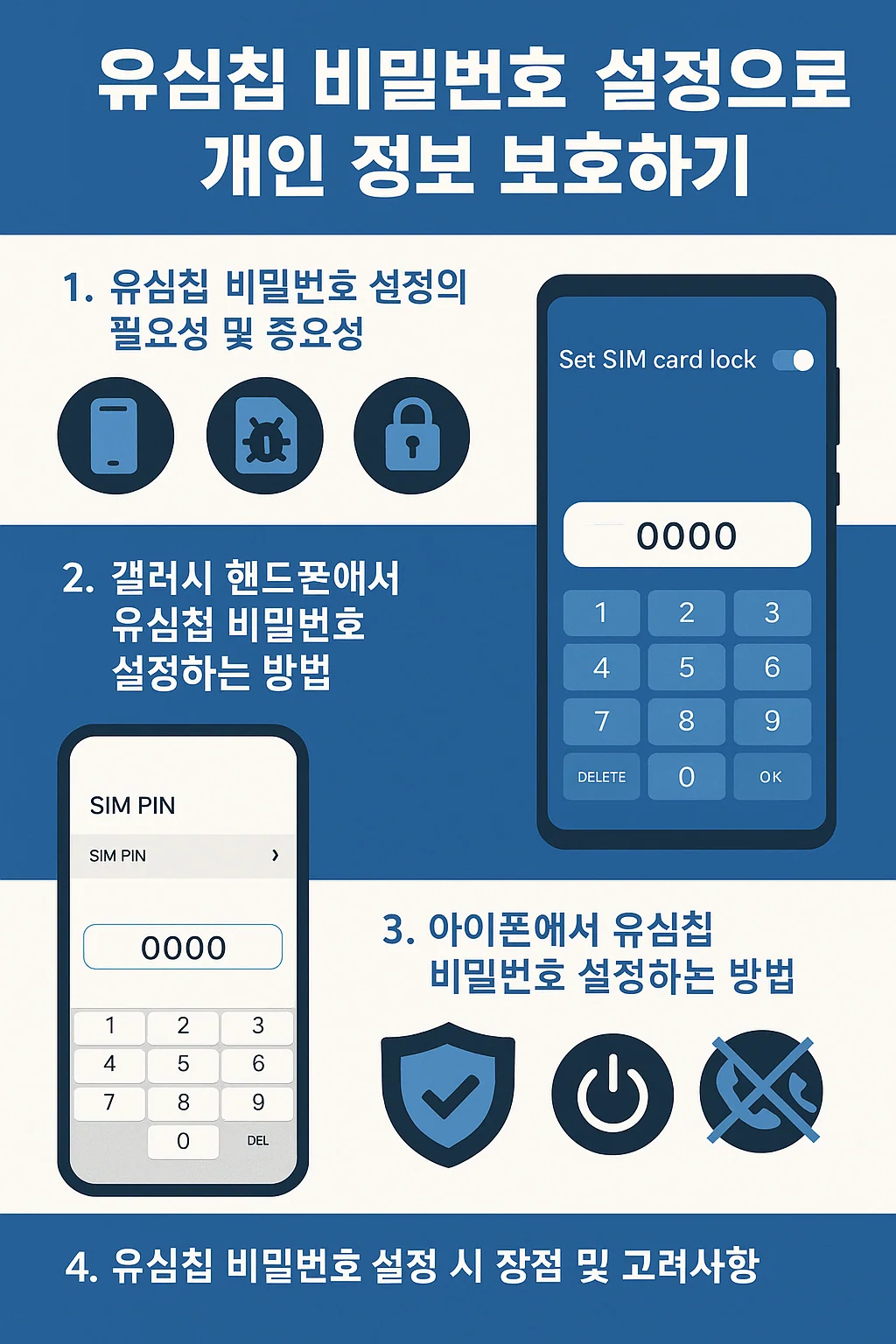 [보안] 유심칩 비밀번호 설정하기