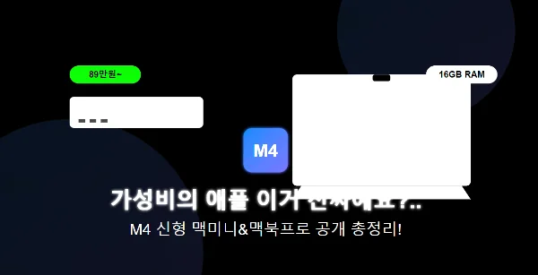 M4 신형 맥미니 & 맥북프로 공개 총정리!